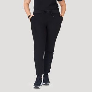 2X Black High Waisted Mandala Joggers